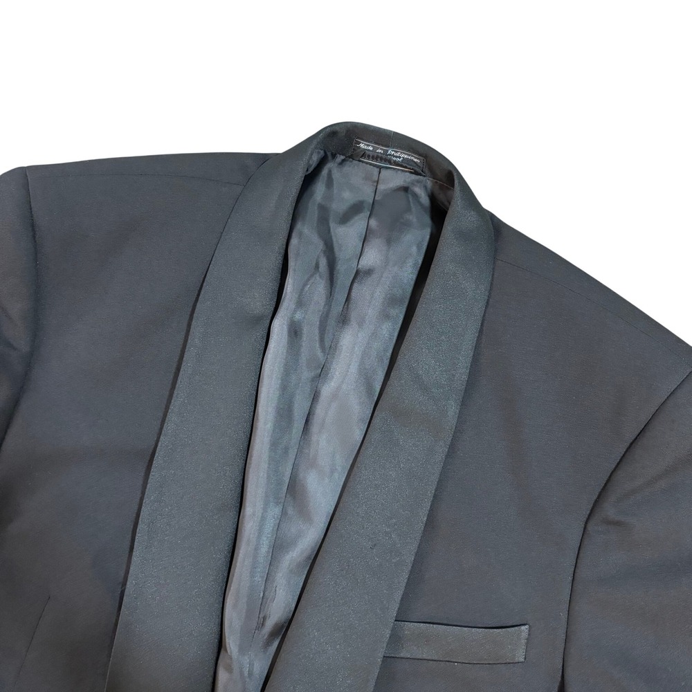 Sergio Savitini Moda Italia Mens Black Wool Tuxedo‎ Jacket Shawl Lapel Blazer